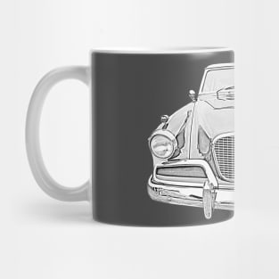 Studebaker Golden Hawk 1950s American classic car monochrome Mug